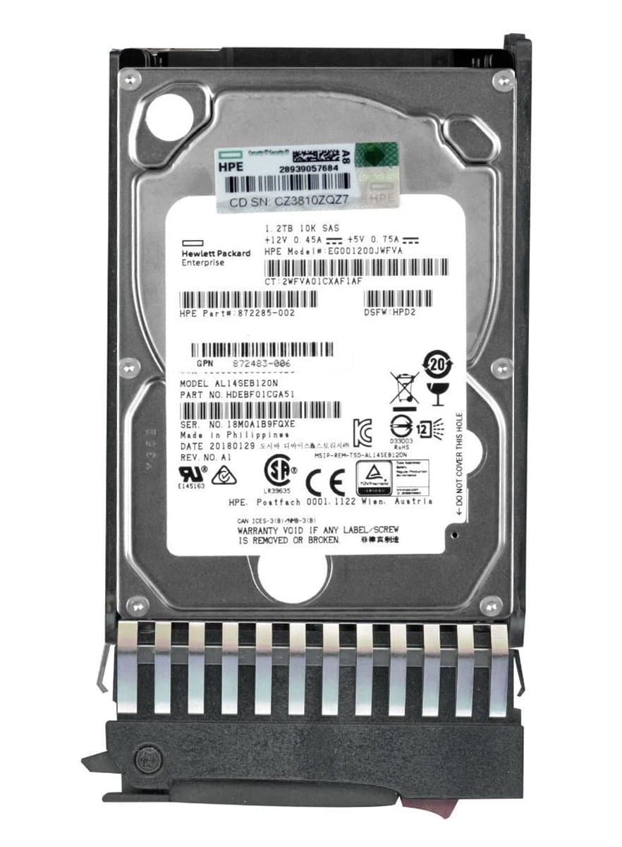 Жесткий диск HP 1,2Tb 10000 SAS 2.5" HDD HDEBF01CGA51