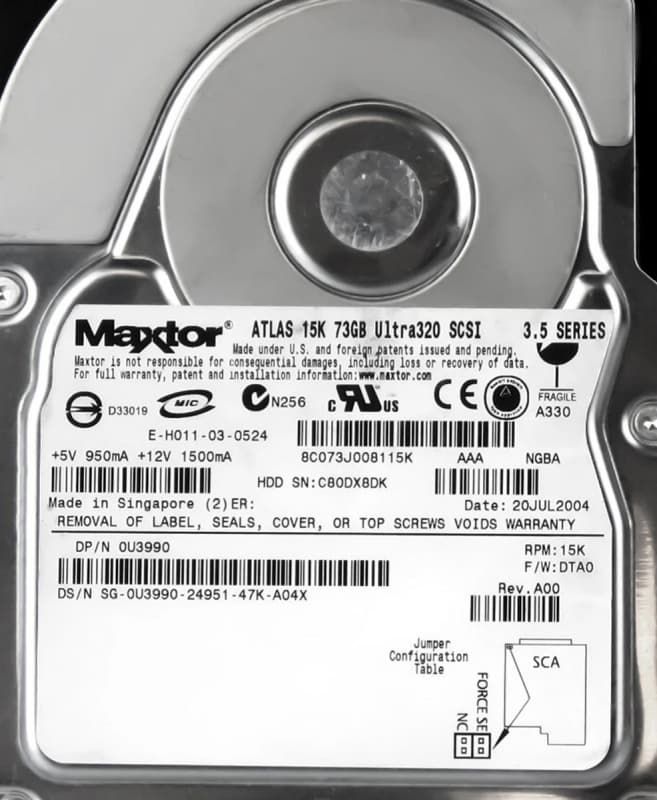 Жесткий диск Dell U3990 73Gb  U320SCSI 3.5" HDD