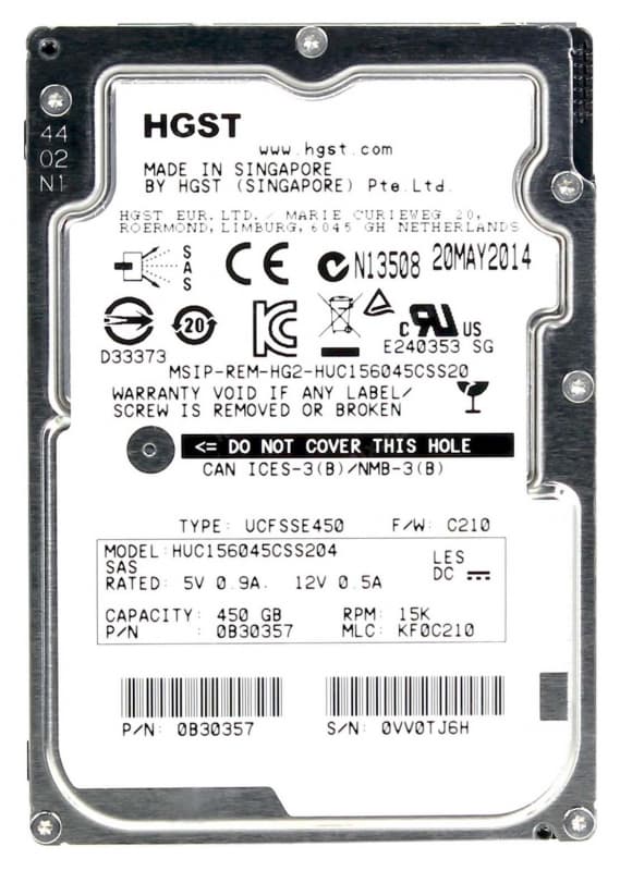 Жесткий диск HGST 0B30357 450Gb 15000 SAS 2,5" HDD