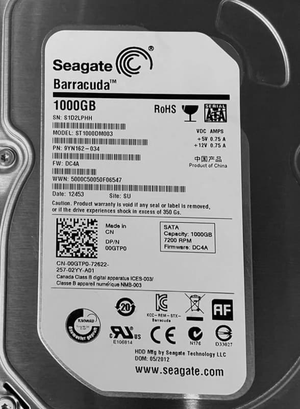 Жесткий диск Dell 00GTP0 1Tb SATAIII 3,5" HDD