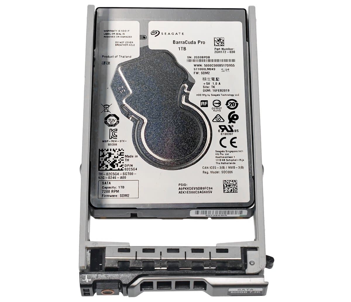Жесткий диск Dell 1Tb 7200 SATAIII 2.5" HDD 02C5G4