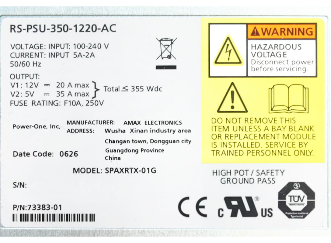 Резервный Блок Питания Xyratex 73383-01 350W