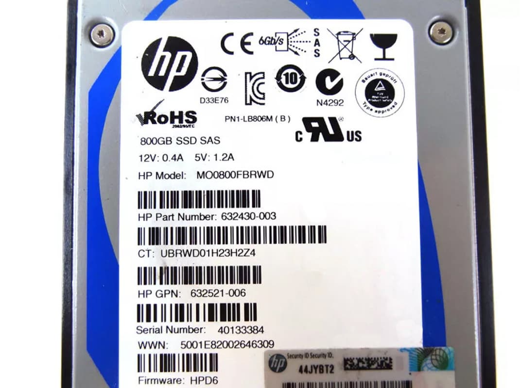 Жесткий диск HP 632521-006 800Gb  SAS 2,5" SSD