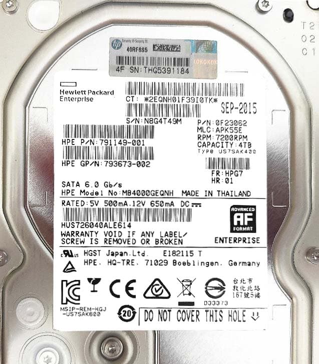 Жесткий диск HP 793761-001 4Tb 7200 SATAIII 3.5" HDD