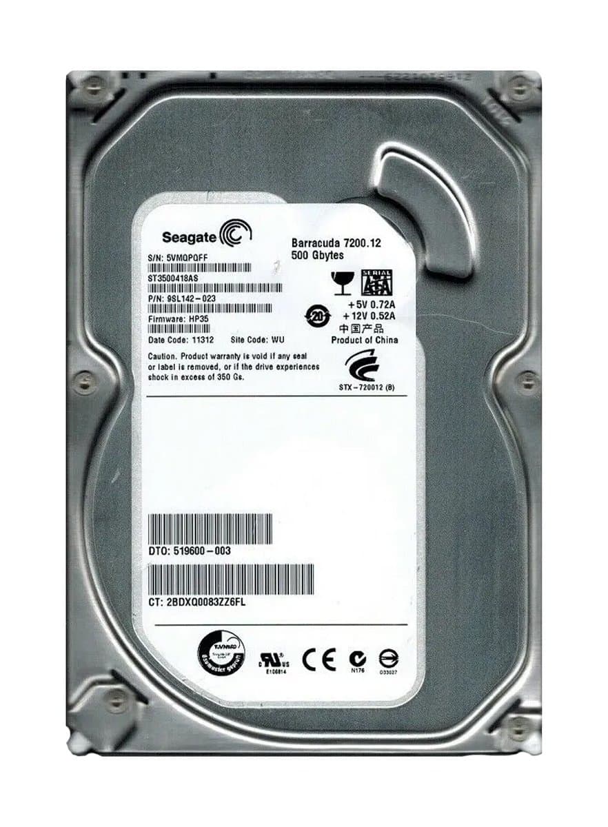 Жесткий диск HP 500Gb 7200 SATAII 3.5" HDD 519600-003
