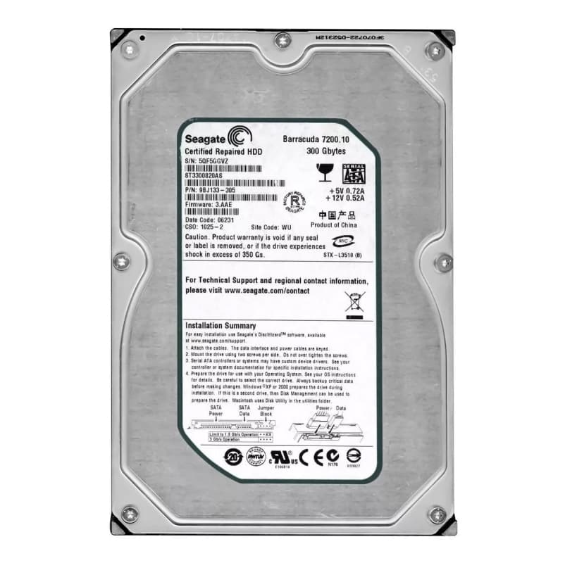 Жесткий диск Seagate 9BJ133 300Gb 7200 SATAII 3.5" HDD