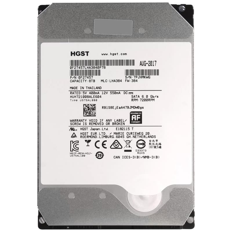 Жесткий диск HGST HUH721008ALE604 8Tb 7200 SATAIII 3,5" HDD