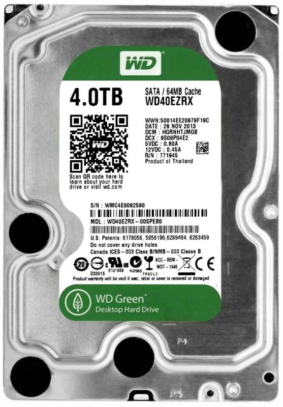 Жесткий диск Western Digital WD40EZRX 4Tb IntelliPower SATAIII 3.5" HDD