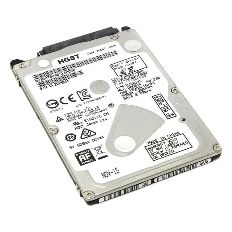 Жесткий диск HGST 0J38075 500Gb 7200 SATAIII 2,5" HDD