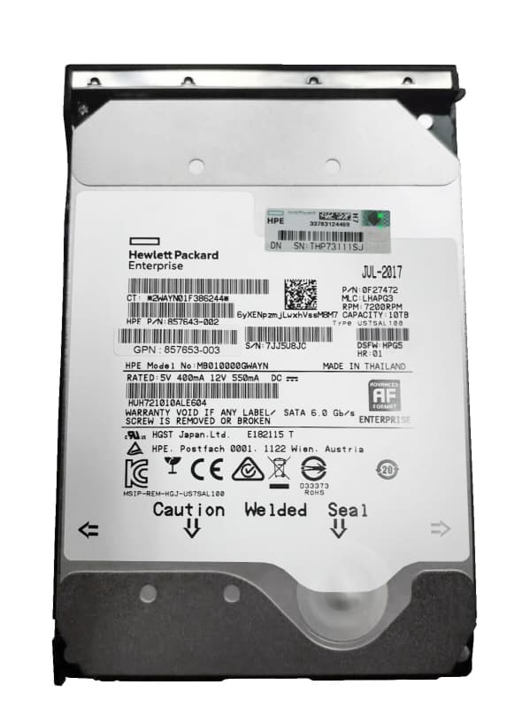 Жесткий Диск HP 873777-B21 10Tb 7200 SATAIII 3,5" HDD
