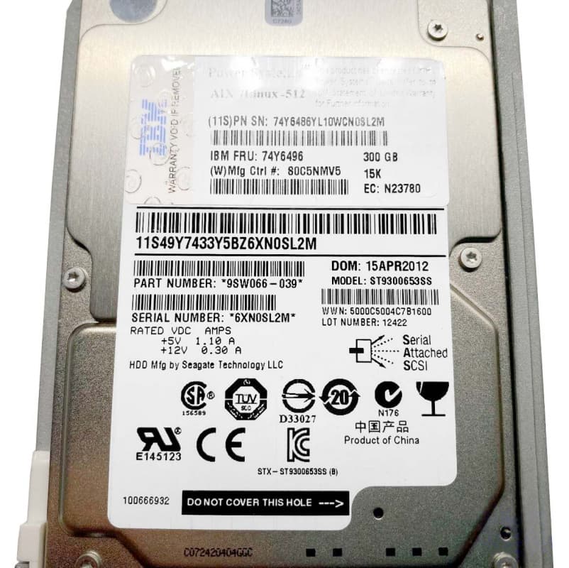 Жесткий диск IBM 74Y6496 300Gb 15000 SAS 2,5" HDD