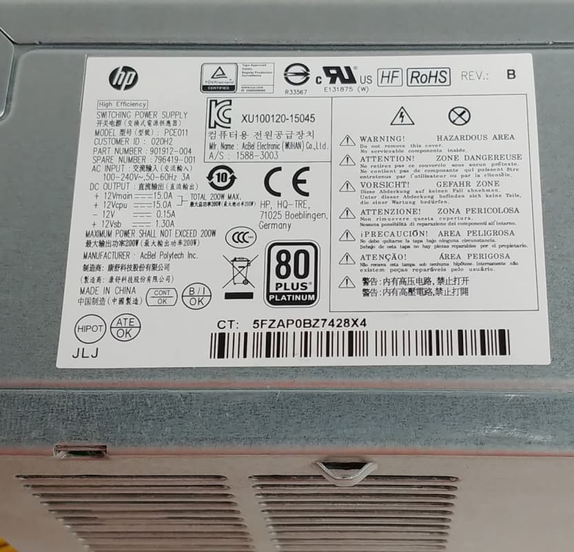 Блок Питания HP 796349-001 200W