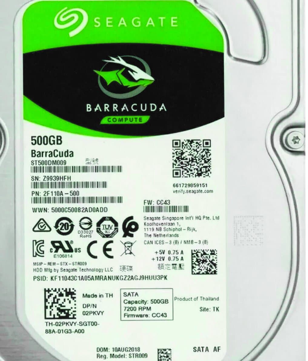 Жесткий диск Dell 500Gb 7200 SATAII 3.5" HDD 2PKVY