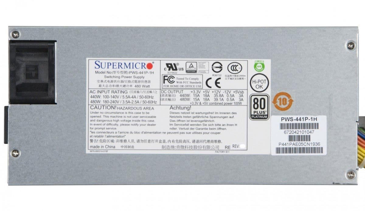 Блок Питания SuperMicro PWS-441P-1H 480W