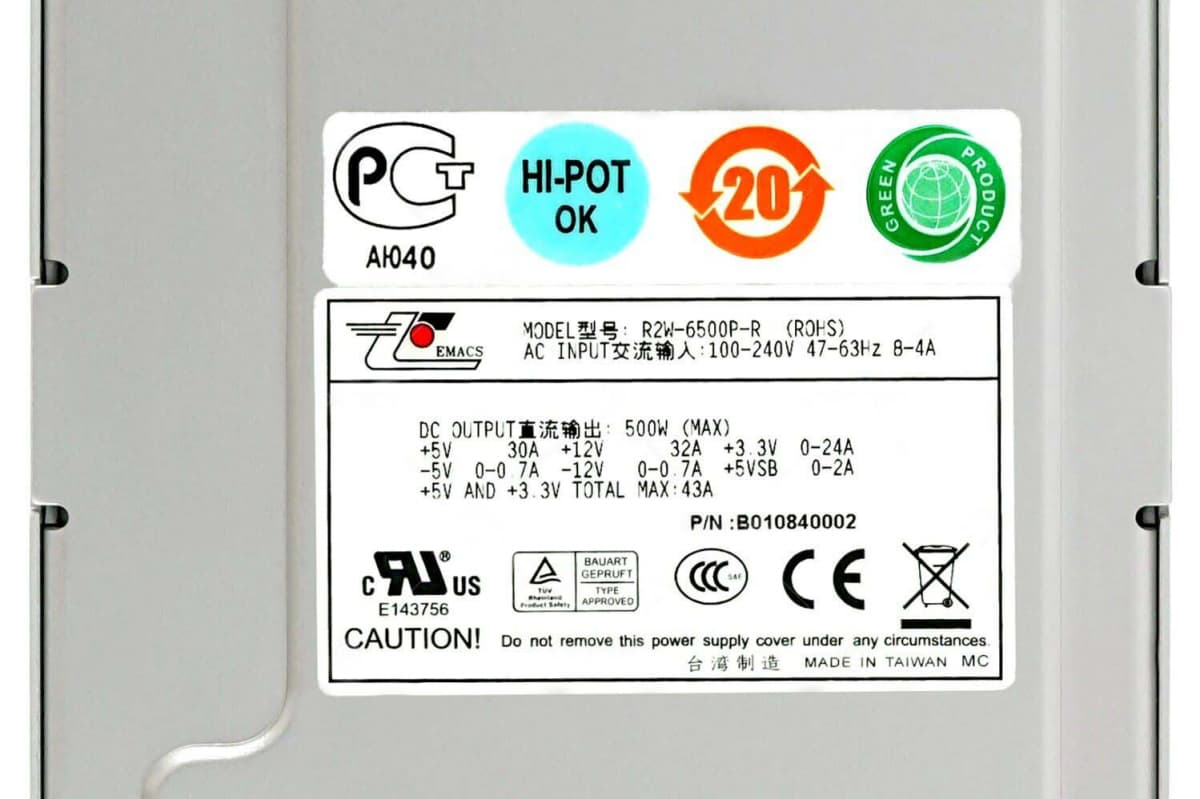 Резервный Блок Питания Emacs B010840002 500W