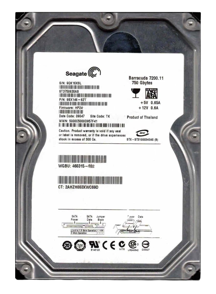 Жесткий диск HP 750Gb 7200 SATAII 3.5" HDD QR469AA
