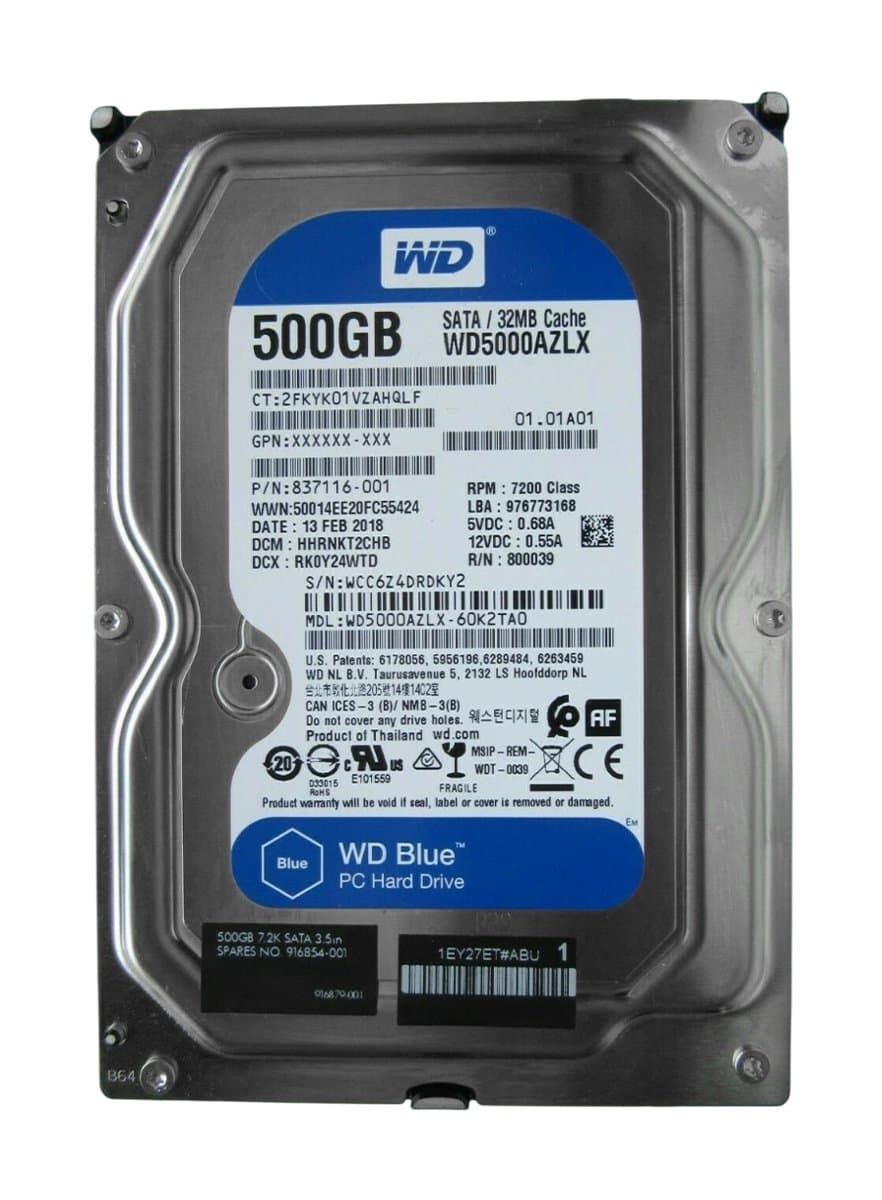 Жесткий диск HP 500Gb 7200 SATAIII 3.5" HDD 837116-001