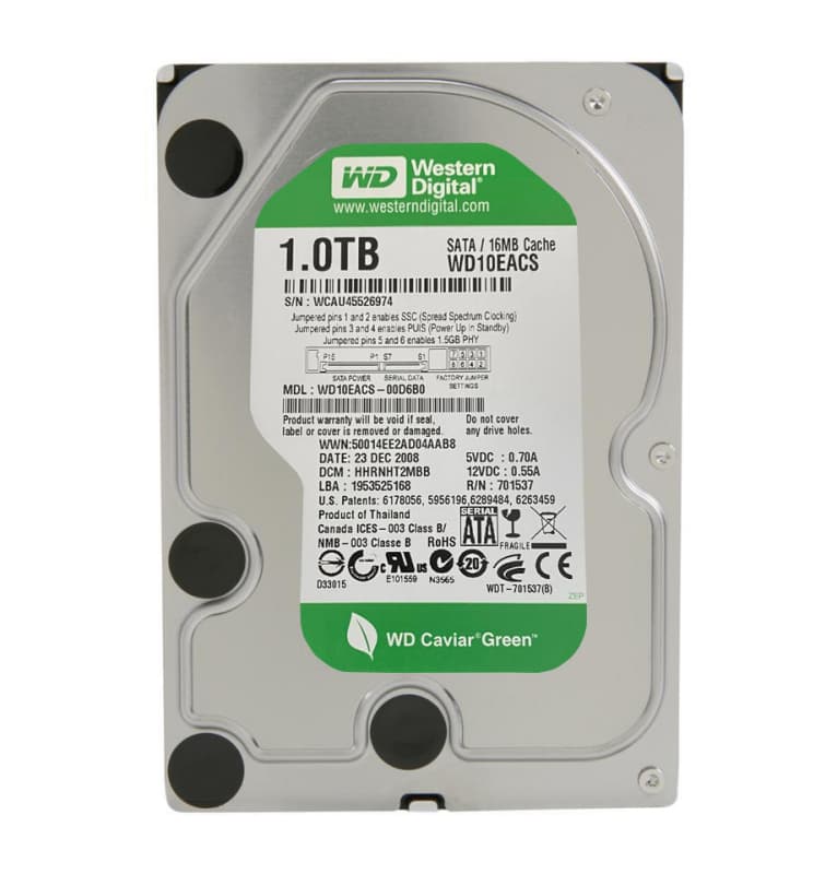 Жесткий диск Western Digital WD10EACS 1Tb  SATAII 3,5" HDD