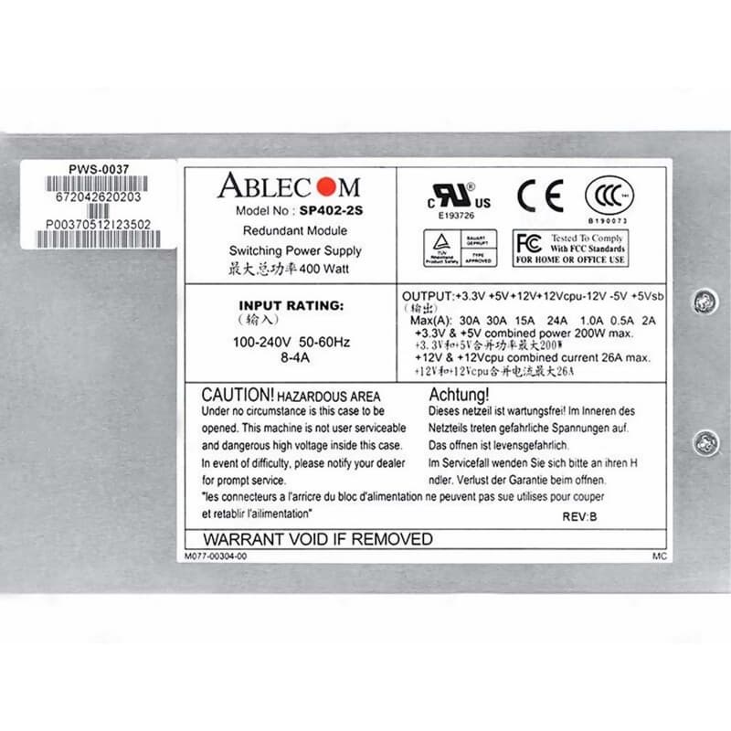 Резервный Блок Питания SuperMicro PWS-0037 400W