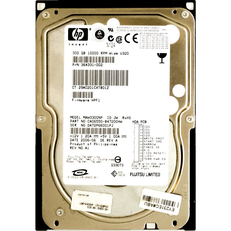 Жесткий диск HP 364331-002 300Gb  U320SCSI 3.5" HDD