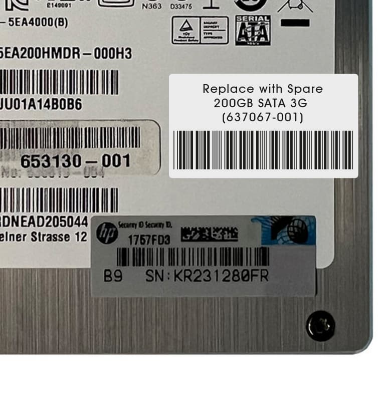 Жесткий диск HP 637067-001 200Gb SATAII 2,5" SSD