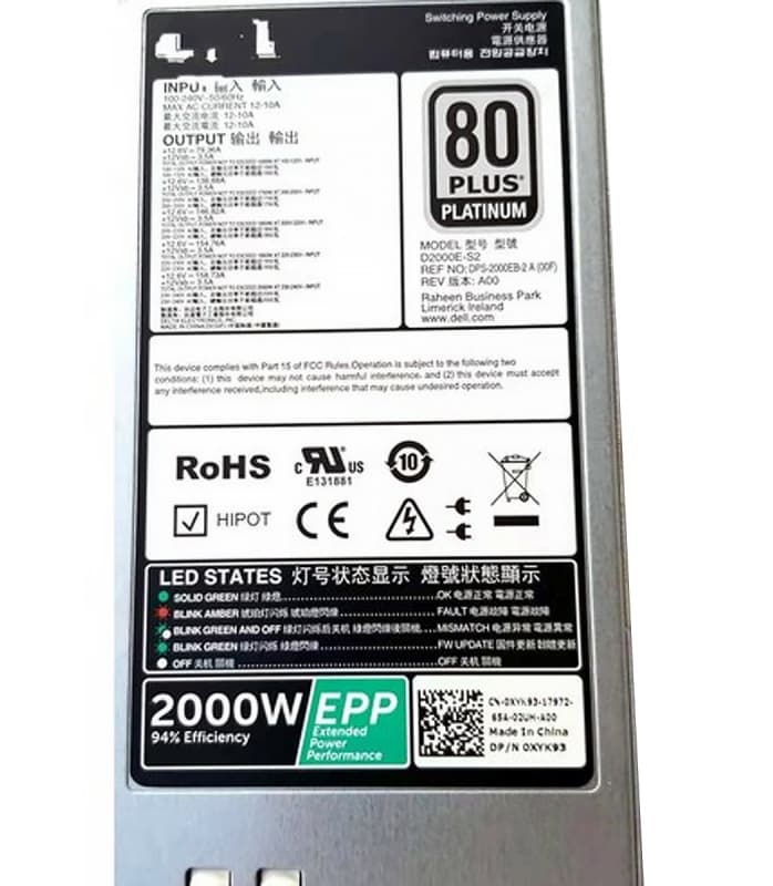 Блок Питания Dell D2000E-S2 2000W