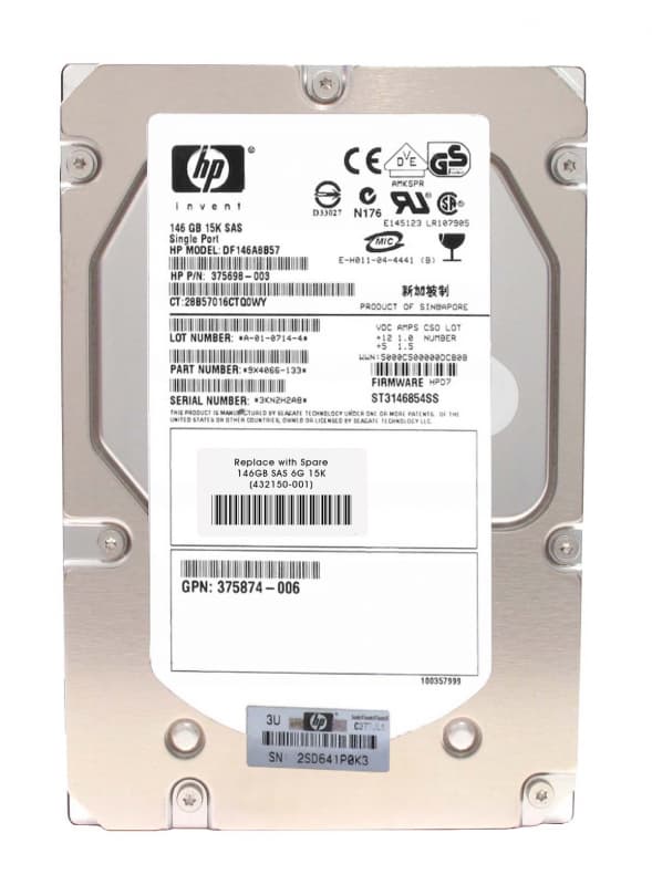 Жесткий диск HP 432150-001 146Gb 15000 SAS 3,5" HDD