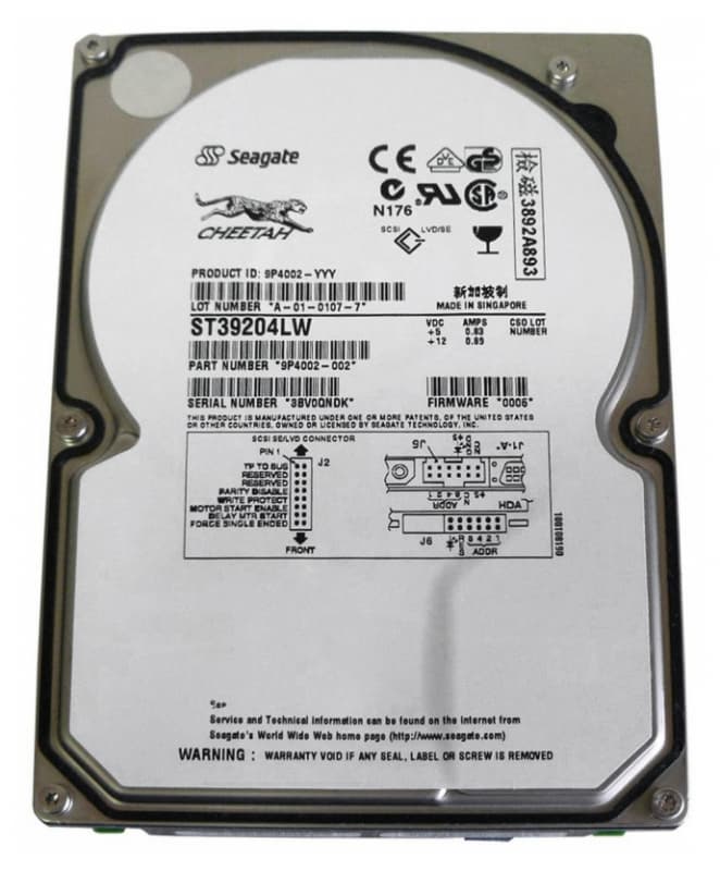 Жесткий диск Seagate ST39204LW 9,2Gb 10000 U160SCSI 3.5" HDD