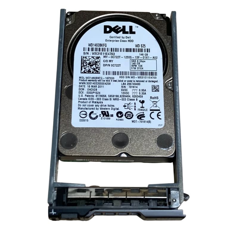 Жесткий диск Dell WD1460BKFG-18P2V0 146Gb SAS 2,5" HDD