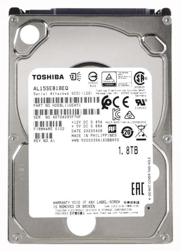 Жесткий диск Toshiba HDEBL11GEA51 1,8Tb 10000 SAS 2,5" HDD