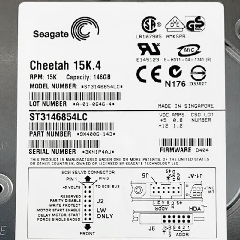 Жесткий диск Seagate ST3146854LC 146,8Gb  U320SCSI 3.5" HDD