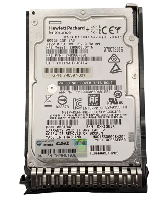 Жесткий диск HP 748386-001 600Gb 15000 SAS 2,5" HDD