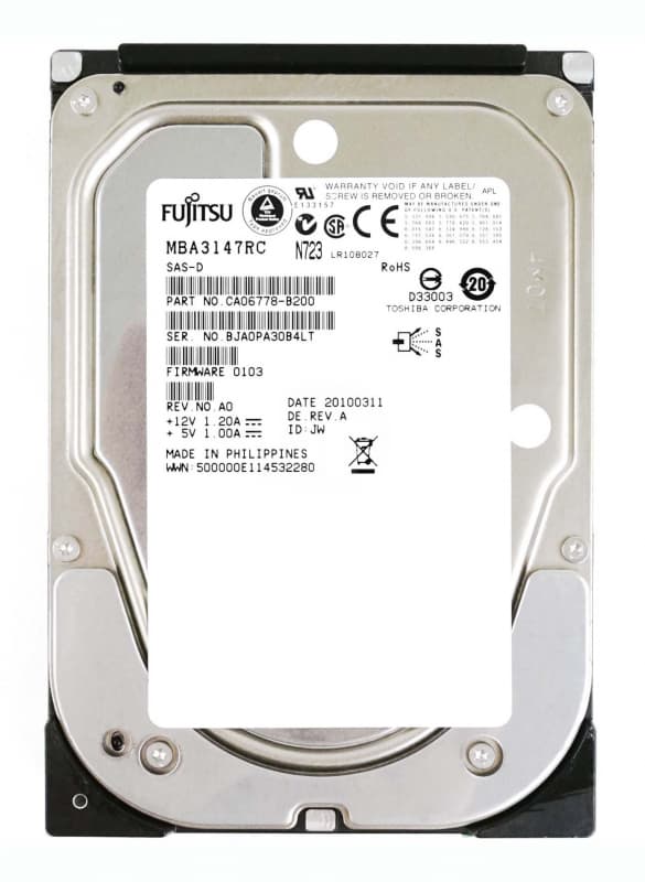 Жесткий диск Fujitsu MBA3147RC 147Gb  SAS 3,5" HDD