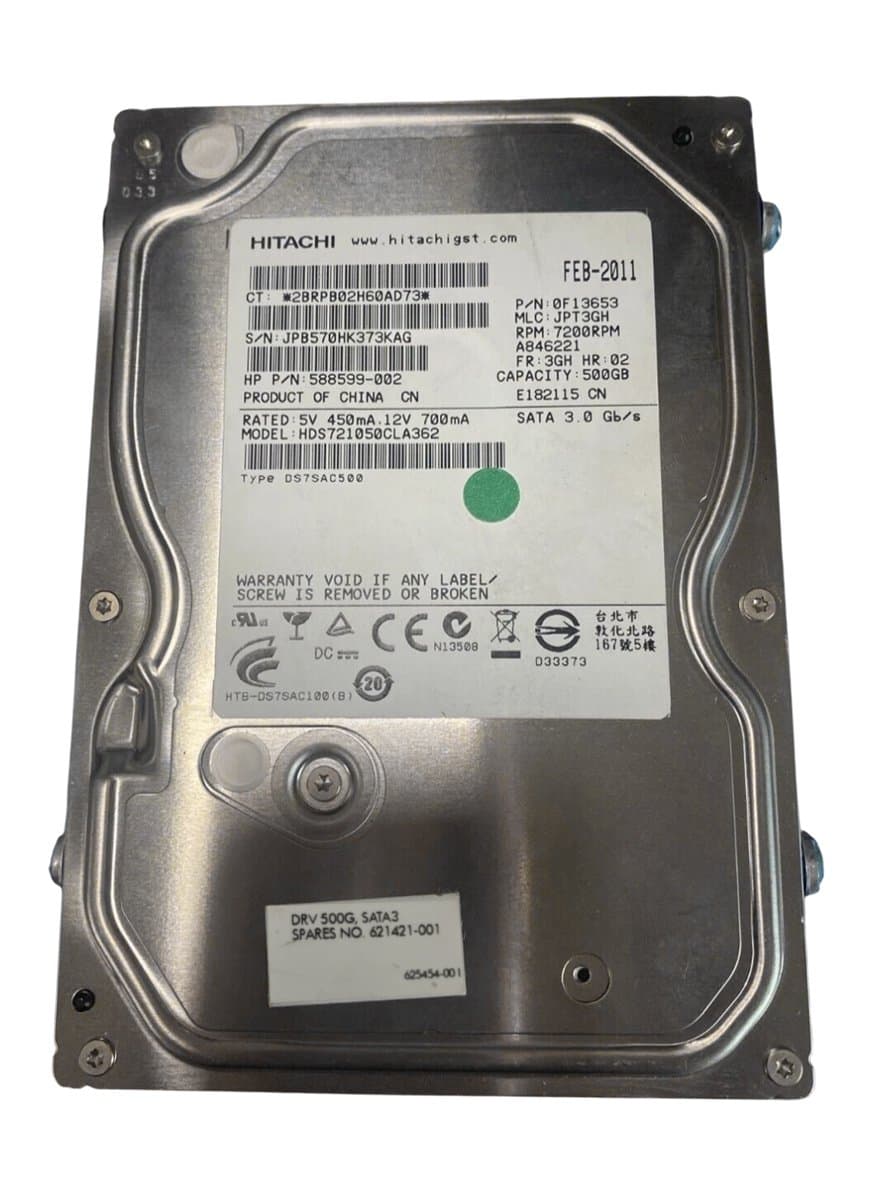 Жесткий диск HP 500Gb 7200 SATAIII 3.5" HDD 621421-001 