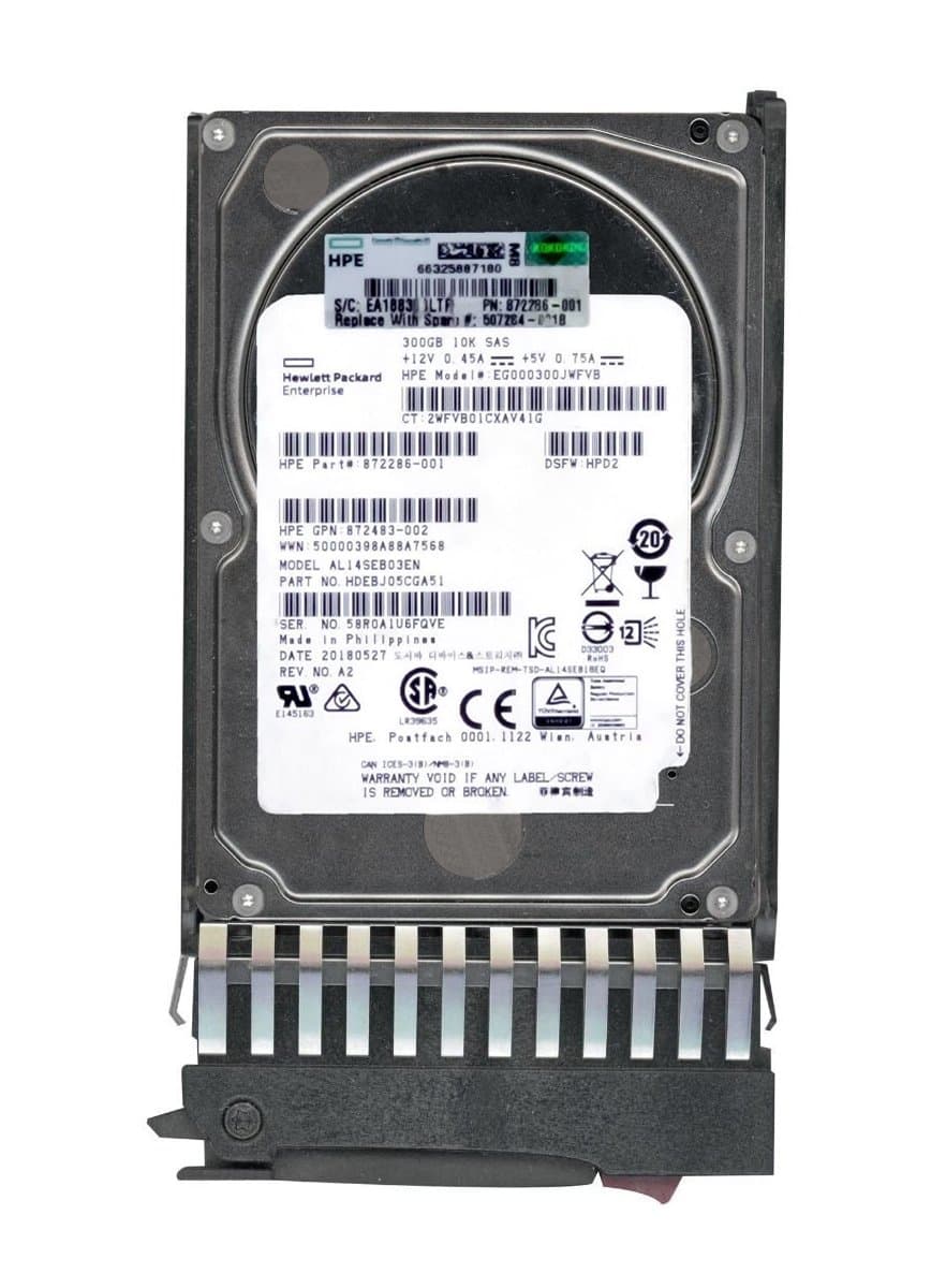 Жесткий диск HP 300Gb 10000 SAS 2.5" HDD 872286-001