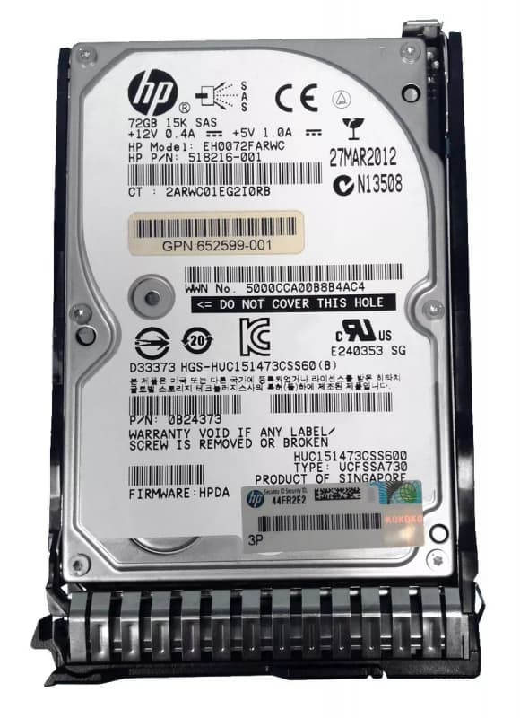 Жесткий диск HP 652597-B21 72Gb  SAS 2,5" HDD
