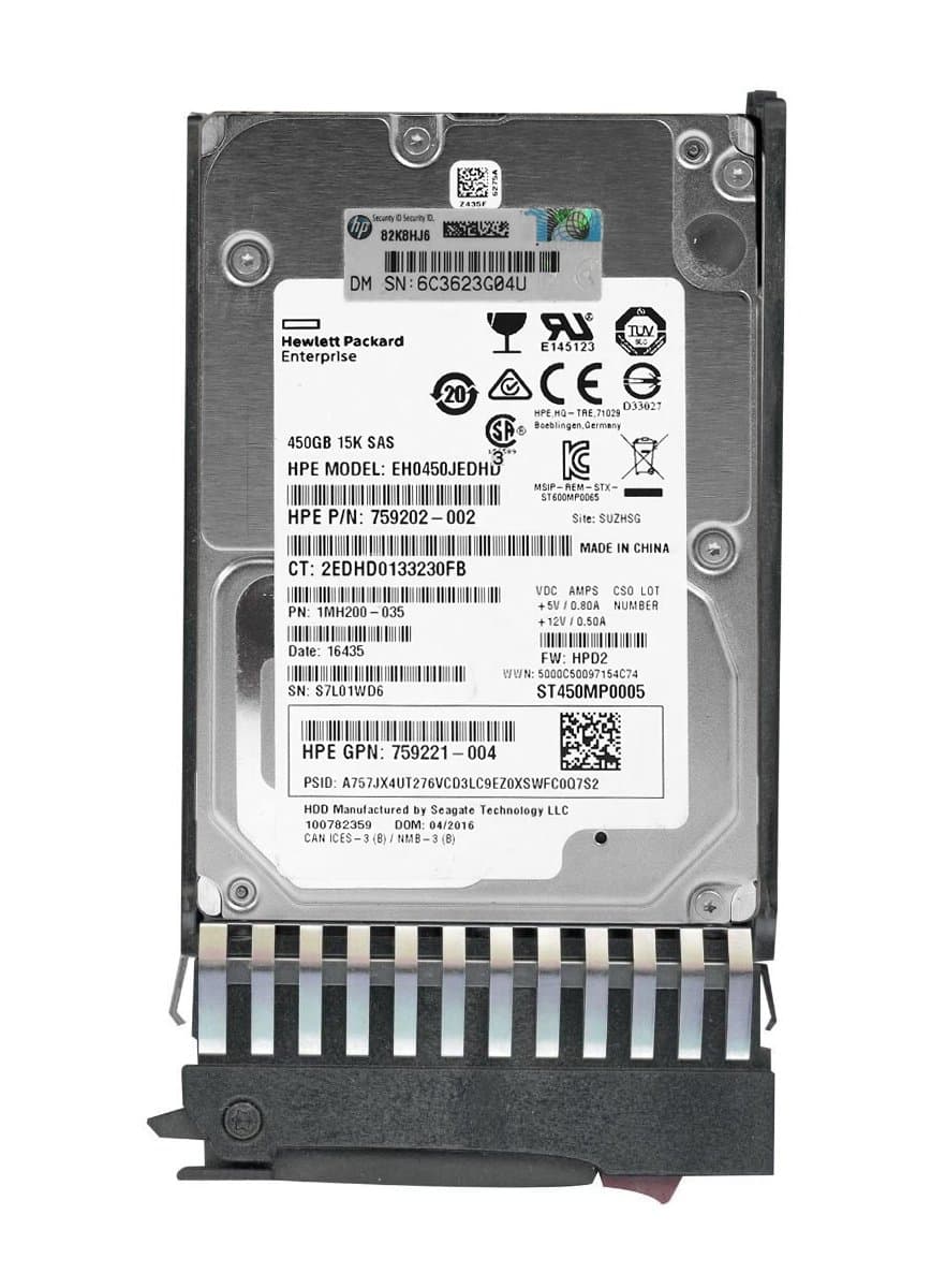 Жесткий диск HP 450Gb 15000 SAS 2.5" HDD 1MH200-035