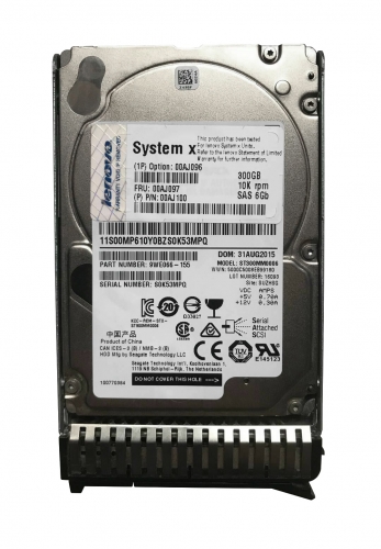 Жесткий диск Lenovo 00AJ100 300Gb 10000 SAS 2,5" HDD