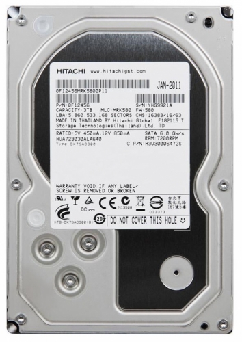 Жесткий диск Hitachi 0F12456 3Tb  SATAIII 3,5" HDD