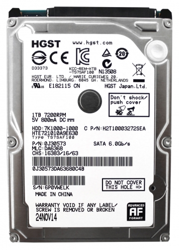 Жесткий диск Hitachi 0J30573 1Tb SATAIII 2,5" HDD