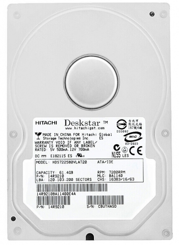 Жесткий диск Hitachi 14R9210 61,4Gb 7200 IDE 3.5" HDD