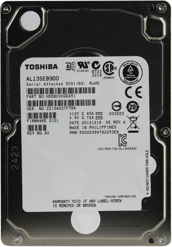 Жесткий диск Toshiba AL13SEB900 900Gb SAS 2,5" HDD
