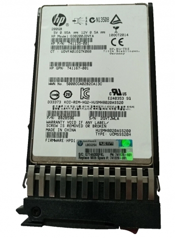 Жесткий диск HP 779162-B21 200Gb  SAS 2,5" SSD