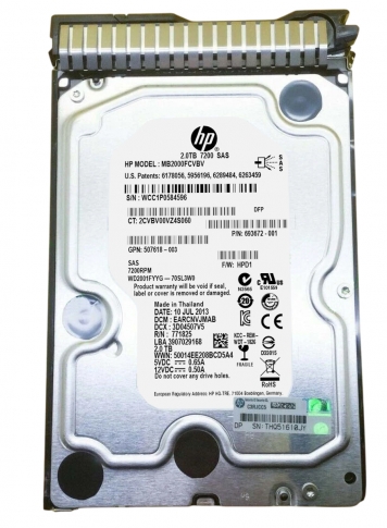 Жесткий диск HP 693672-001 2TB SAS 3,5" HDD