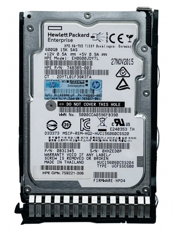 Жесткий диск HP 870763-B21 600Gb 15000 SAS 2,5" HDD