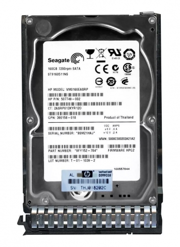 Жесткий диск HP 507749-002 160Gb  SATAII 2,5" HDD