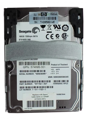 Жесткий диск HP 574893-B21 160Gb  SATAII 2,5" HDD