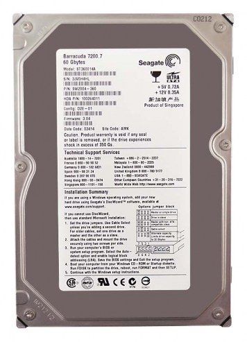 Жесткий диск Seagate 9W2004 60Gb 7200 IDE 3.5" HDD