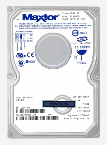 Жесткий диск Maxtor 6L160P0 160Gb 7200 IDE 3.5" HDD