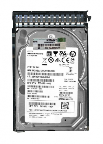 Жесткий диск HP MM2000JEFRC 2Tb 7200 SAS 2,5" HDD